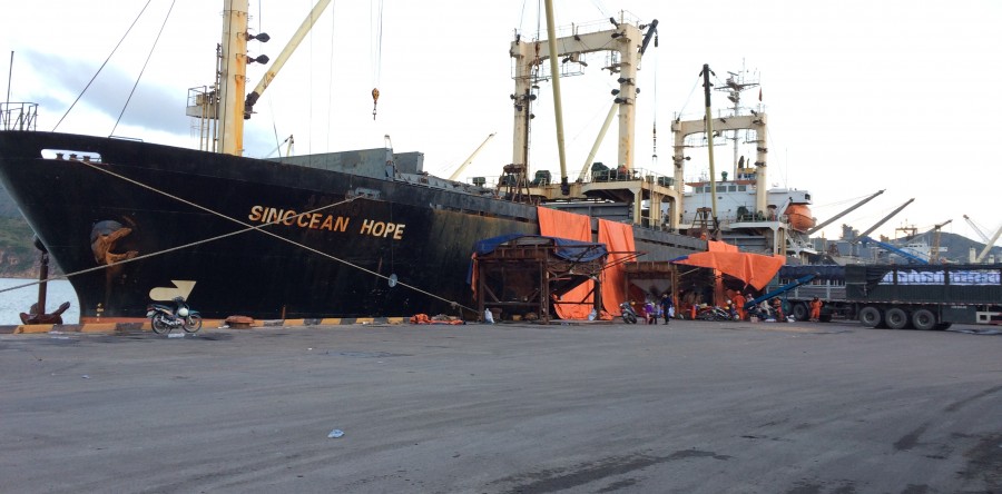 Tàu SINOCEAN HOPE chở 6.600 tấn SA do Apromaco nhập khẩu cập cảng Quy Nhơn
