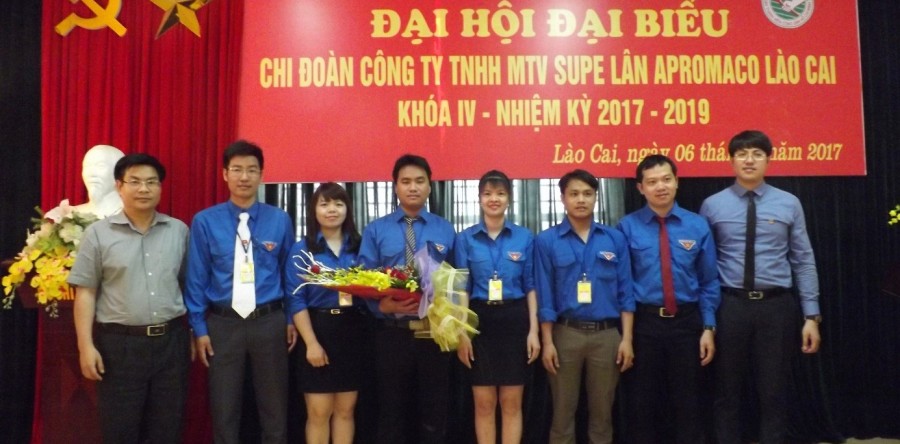 ĐẠI HỘI ĐẠI BIỂU Đoàn TNCS Hồ Chí Minh Công Ty TNHH MTV Supe Lân Apromaco Lào Cai nhiệm kỳ 2017-2019 – Nguyện đem sức trẻ xây dựng Apromaco ngày càng phát triển.