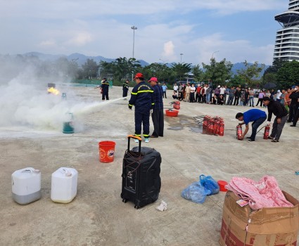 VĂN PHÒNG ĐẠI DIỆN APROMACO LÀO CAI THAM GIA TẬP HUẤN NGHIỆP VỤ PHÒNG CHÁY CHỮA CHÁY