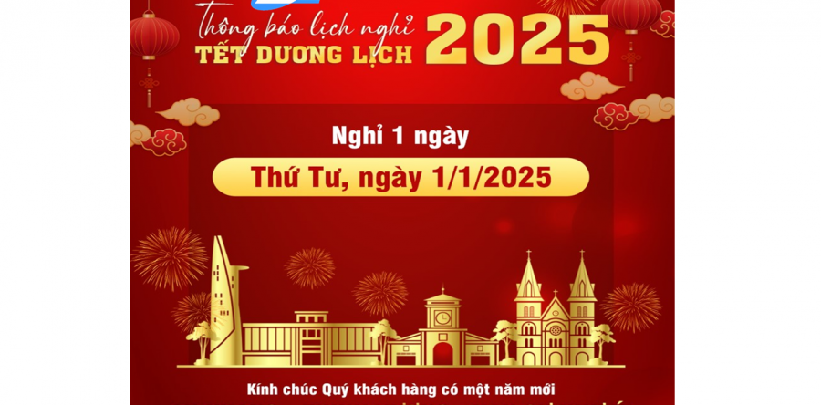 APROMACO THÔNG BÁO LỊCH NGHỈ TẾT DƯƠNG LỊCH NĂM 2025