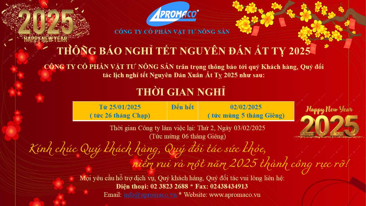 TB nghỉ tết 2025