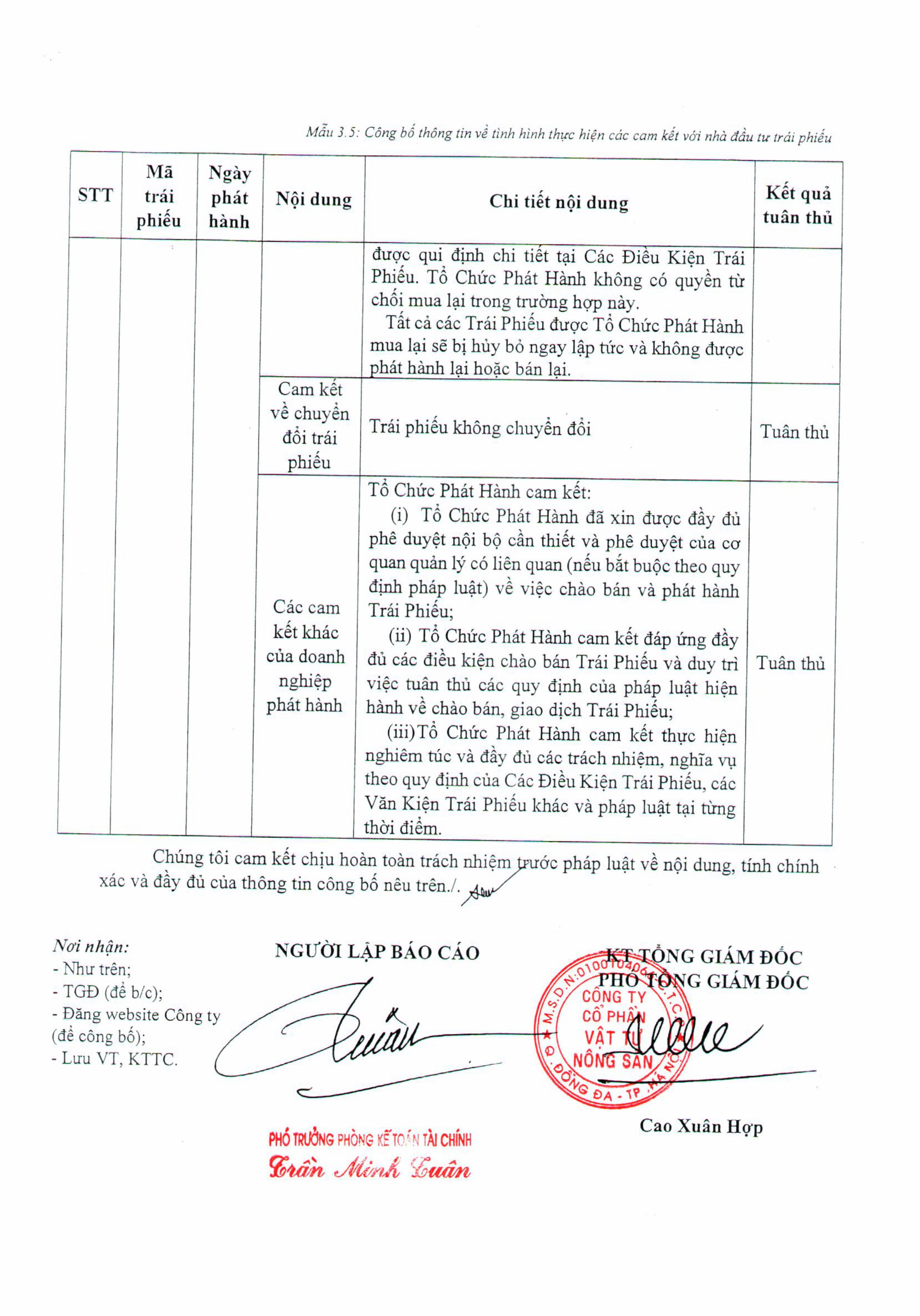Mẫu 3.5 Công bố thông tin về thực hiện các cam kết với nhà đầu tư trái phiếu-hình ảnh-3