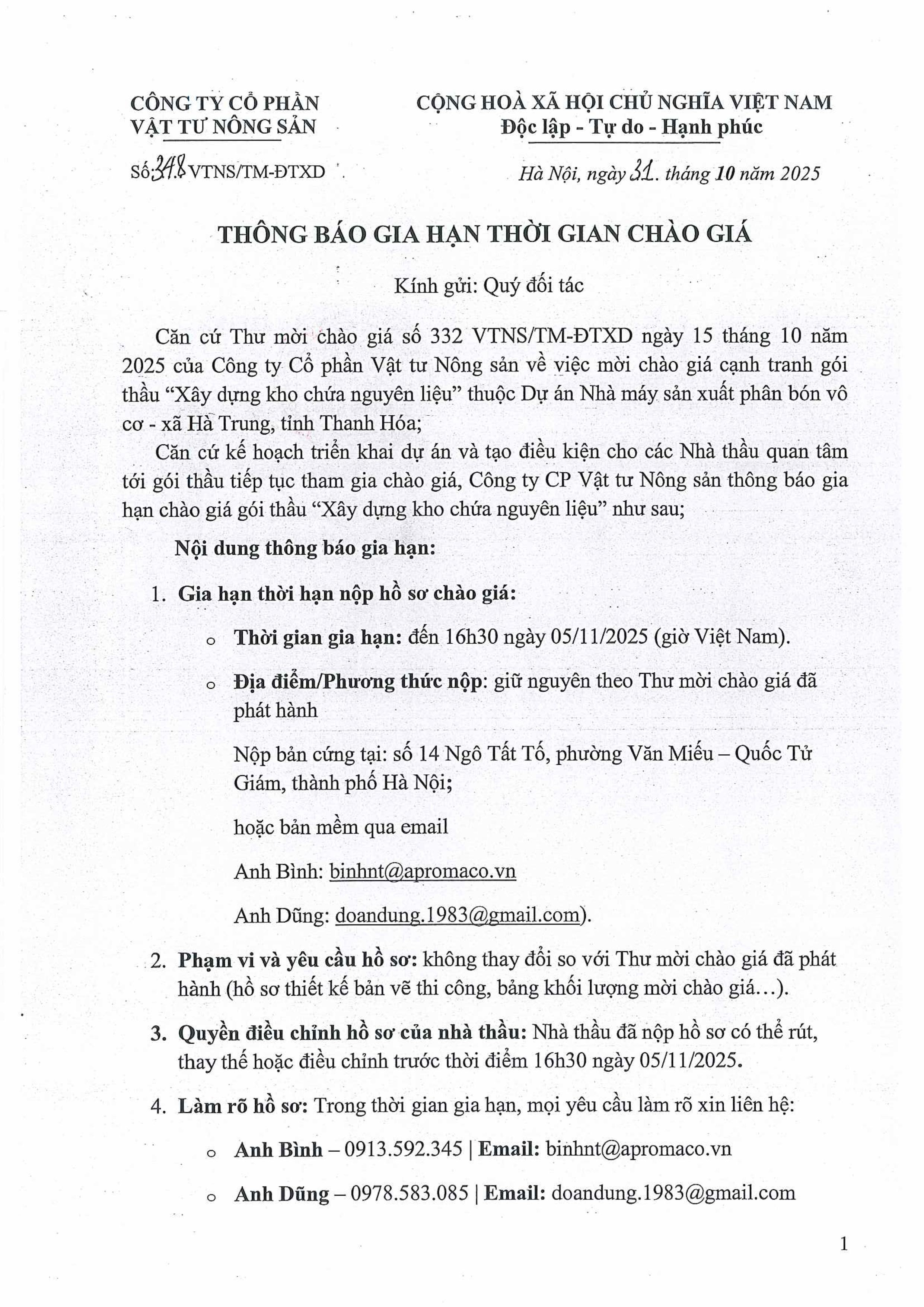 2025 10 31___348__Thong bao gia han thoi gian chao gia_goi Xay dung kho chưa nguyen lieu-hình ảnh-0