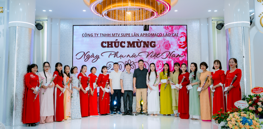 SỰ YÊU THƯƠNG VÀ NĂNG LƯỢNG CÙNG LAN TỎA TẠI CÔNG TY TNHH MTV SUPE LÂN APROMACO LÀO CAI NGÀY 20/10