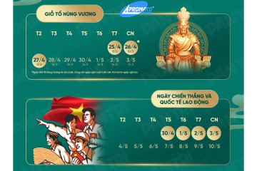 APROMACO THÔNG BÁO NGHỈ NGÀY LỄ GIỖ TỔ HÙNG VƯƠNG, NGÀY GIẢI PHÓNG MIỀN NAM 30/4/2026 VÀ QUỐC TẾ LAO ĐỘNG 01/5/2026
