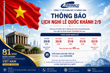 APROMACO THÔNG BÁO LỊCH NGHỈ LỄ 02/9/2026